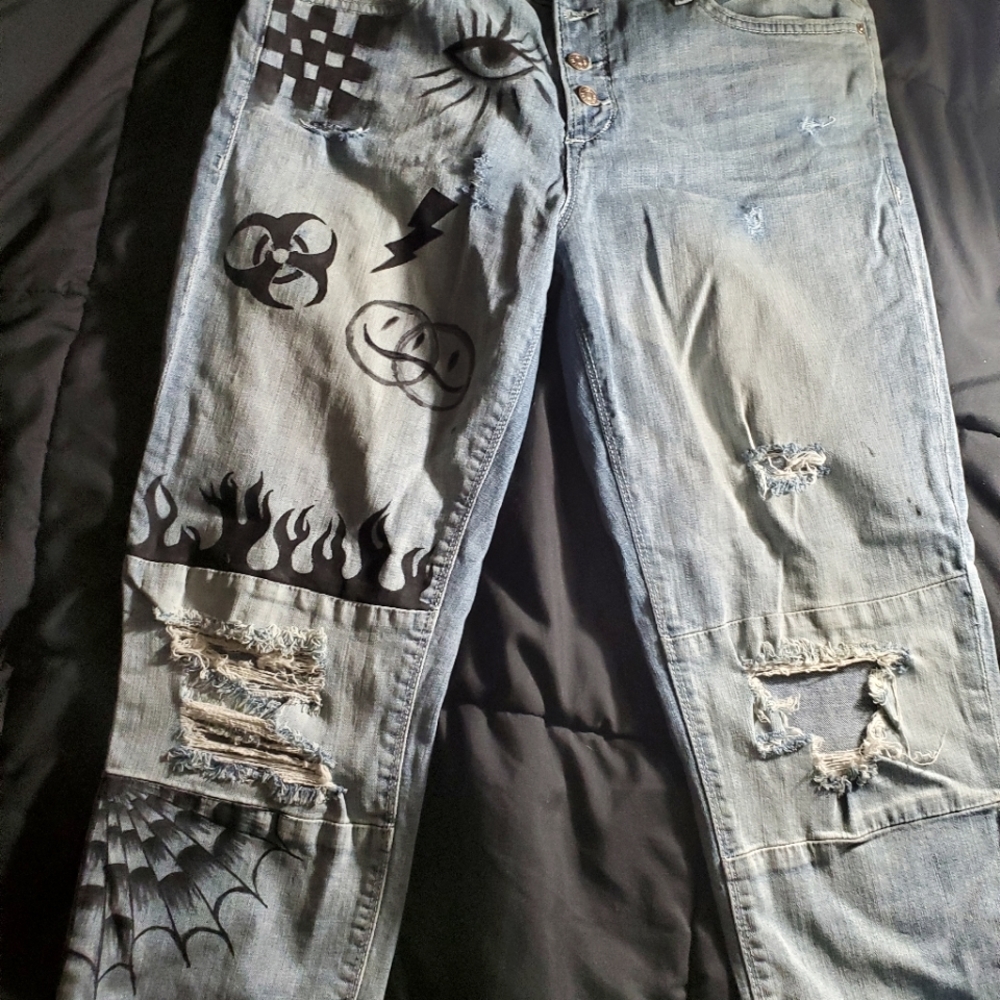 Costome one of a kind jeans